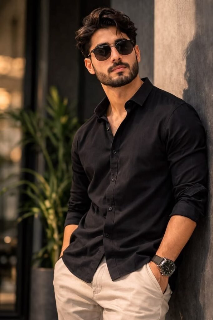 MrCamicie Midnight Black Formal Shirt